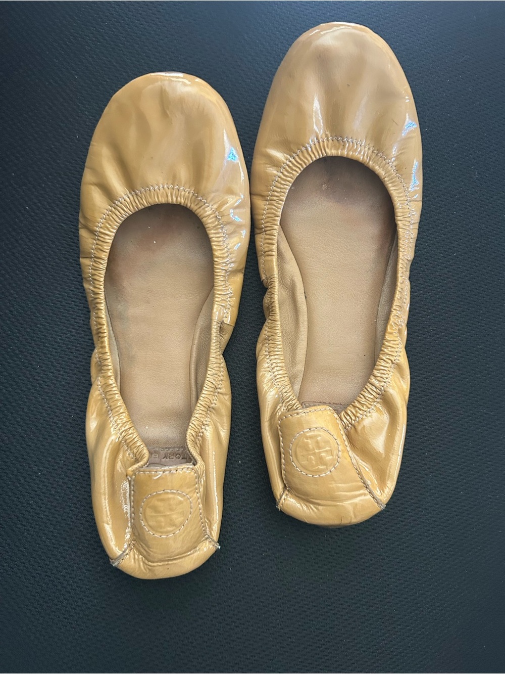 Tory Burch Women’s Camel Leather Ballet Flats